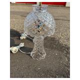 Vintage Diamond Cut Crystal Glass Lamps – Matching Pair