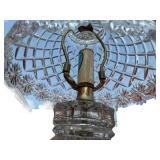Vintage Diamond Cut Crystal Glass Lamps – Matching Pair