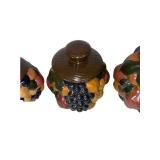 Vintage Ceramic Fruit Cluster Canister Set of 4 with Lids – Retro Kitchen Decor