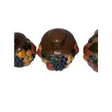 Vintage Ceramic Fruit Cluster Canister Set of 4 with Lids – Retro Kitchen Decor