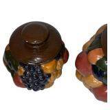 Vintage Ceramic Fruit Cluster Canister Set of 4 with Lids – Retro Kitchen Decor