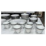Noritake Crestwood Platinum Legendary China Set - Over 40 Pcs Cups Plates Bowls