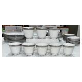 Noritake Crestwood Platinum Legendary China Set - Over 40 Pcs Cups Plates Bowls