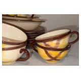 VTG Vernonware Organdie Plaid MCM California Pottery Dinnerware Set 46pcs