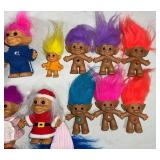 Lot of 30+ Vintage Troll Dolls – Mixed Brands & Styles – Colorful Hair & Outfits