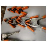 Spring clamps: four Pony 3203, four...