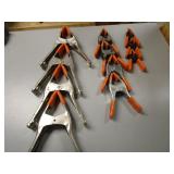 Spring clamps: four Pony 3203, four...