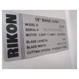 Rikon band saw Model 10-345, 18",bl...