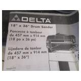 Delta drum sander, 18"x36"...