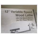 Delta lathe 12" variable speed, kni...