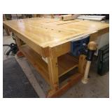 Custom built work table with vise, ...