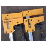 DeWalt cabinet & bar clamps, two ea...