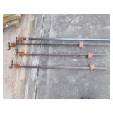 Pony pipe clamps, two 42", 54 & 64"...