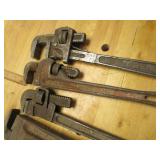Pipe wrenches with 18", 14", some R...