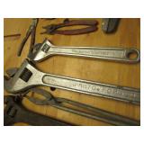 Adjustable wrenches - 12, 15, 18", ...