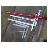 Level 6ft, two T-squares, 5 framing...