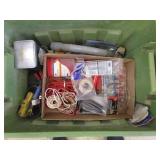 Tote full: electrical - nuts, wall ...