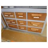 Custom built wooden parts cabinet, ...