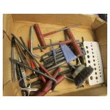 Calipers, feeler gauges, T wrenches...