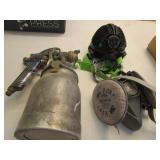 Mask respirator, Binks sprayer...