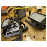 LED and halogen work lights, receiv...