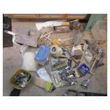 Painting supplies: trowels, sandpap...