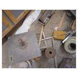 Painting supplies: trowels, sandpap...