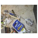 Painting supplies: trowels, sandpap...