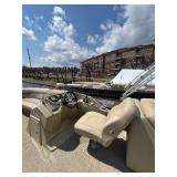 2017 250 Crest Pontoon with a 60HP Mercury Fourstroke Motor