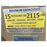 2017 250 Crest Pontoon with a 60HP Mercury Fourstroke Motor