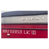 2016 250 Crest Pontoon with a 60HP Mercury Four Stroke Motor