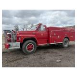 1982 Food F-700 Fire Truck with Front Mount Pump, Auto Hose Reel & Water Tank