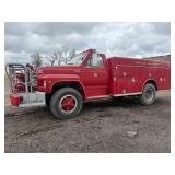 1982 Food F-700 Fire Truck with Front Mount Pump, Auto Hose Reel & Water Tank