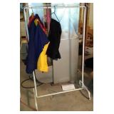 Clothes Rolling Rack With Columbia Jackets