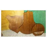 Wood Plaques, Gun Racks (4), Stocks (2)