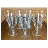 Vintage Stardust Etched Wine Cocktail Glasses (7)