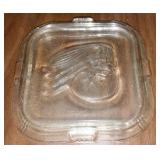 Vintage Refrigerator Dish and Refrigerator Ribbed Glass Storage