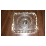 Vintage Refrigerator Dish and Refrigerator Ribbed Glass Storage