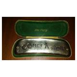 Vintage Comet M. Hohner Harmonica With Case.