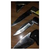 Lansky Knife Sharpening Kit and Knives. (4).