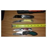 Lansky Knife Sharpening Kit and Knives. (4).