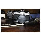 Olympus OM-2 Camera With The Accessories.