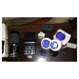 Olympus OM-2 Camera With The Accessories.