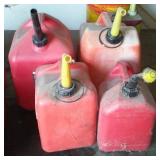 Gas Cans (4). 2.5 and 5 Gal. Size