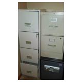 Office Lot, Desk, Chairs (2), File Cabinets (2 and 4 drawer)
