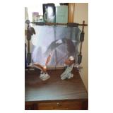 Eagle on Stretched canvas and Figurines (2)