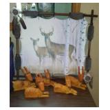 Deer on Stretched canvas and Figurines (5)