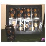 Mid Century Vintage Libbey Gold Coin Glasses