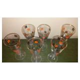 Vintage Woodland Libbey Mid Century Modern Pilsner Beer Glasses (6)