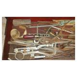 Toolbox with contents. Wrenches, sockets, Hand tools and more